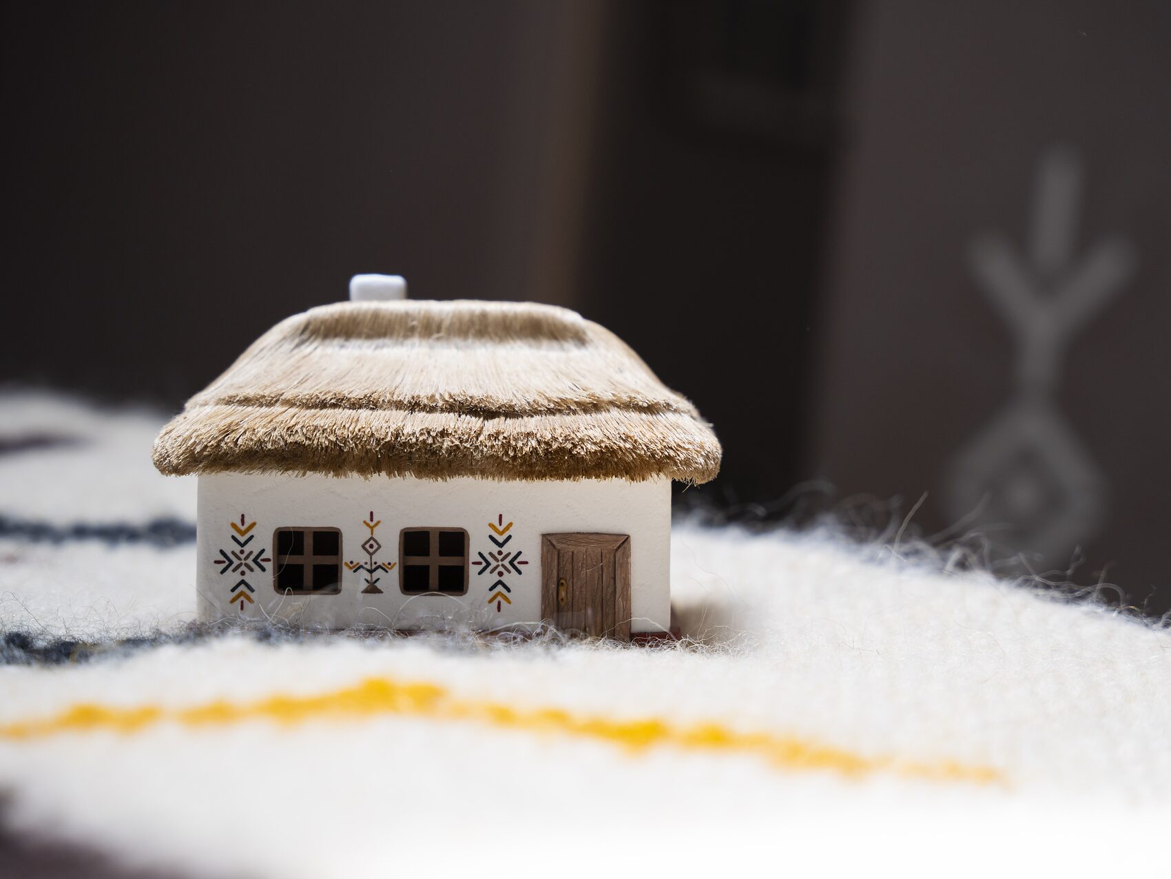 A traditional Ukrainian mazanka house